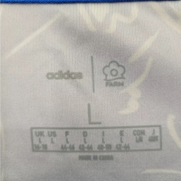 Adidas Farm Rio Womens Dress Mini Butterfly Print Blue Short Sleeves Size Large - Picture 4 of 6